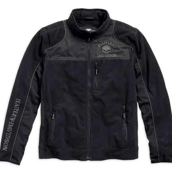 Harley davidson skull deals windproof fleece jacket